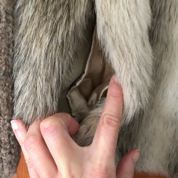 Vintage Designer Dubrowsky & Perlbinder Faux Fur Sweater Jacket - Picture 5 of 13